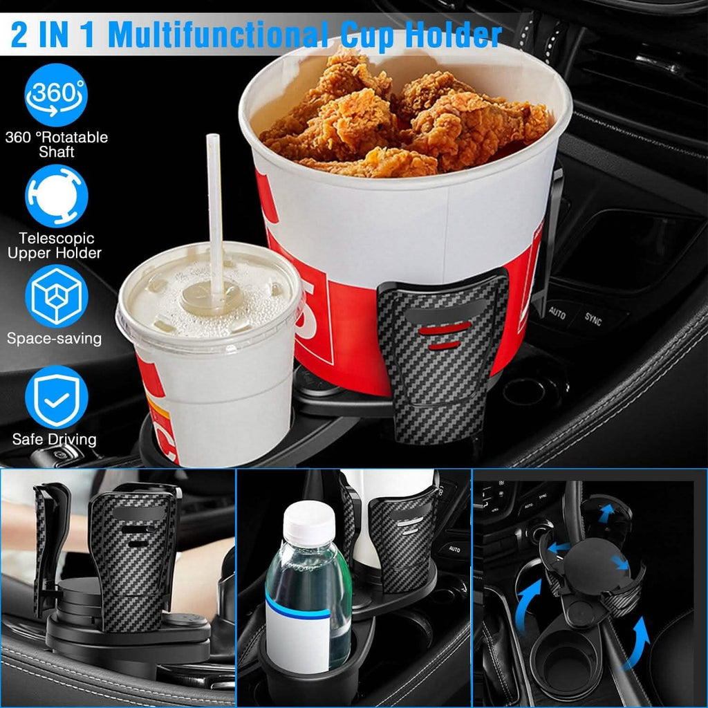 2-in-1 Universal Car Cup Mount Holder with Adjustable Base