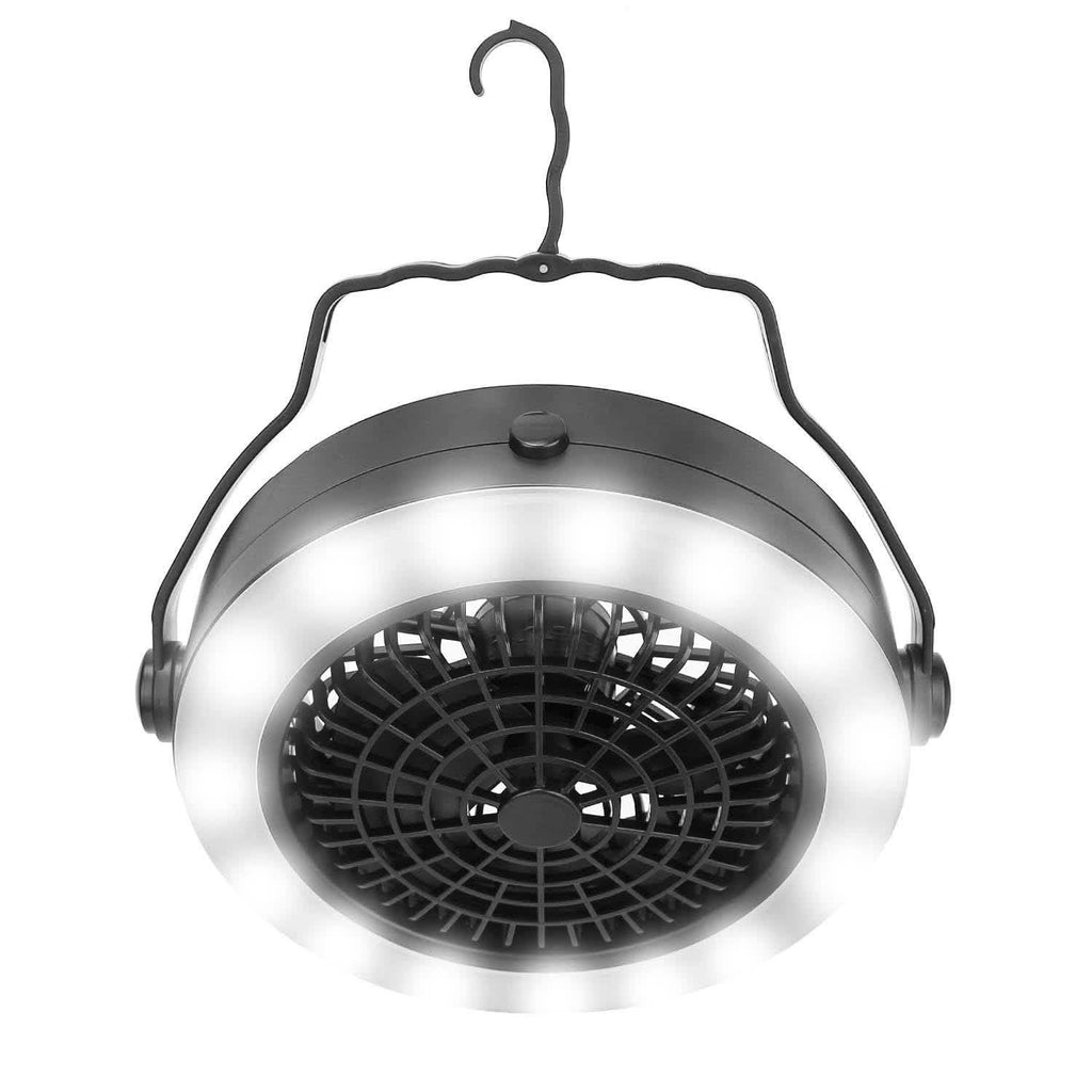 2-in-1屋外用バッテリー/USB駆動ポータブルキャンプ用LEDファン