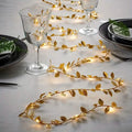 2 Meter 20 LED Simulation Golden Leaf Decoration String Lights