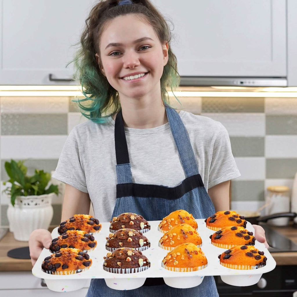 2-Pack: 12 Cups Silicone Muffin Nonstick Pans