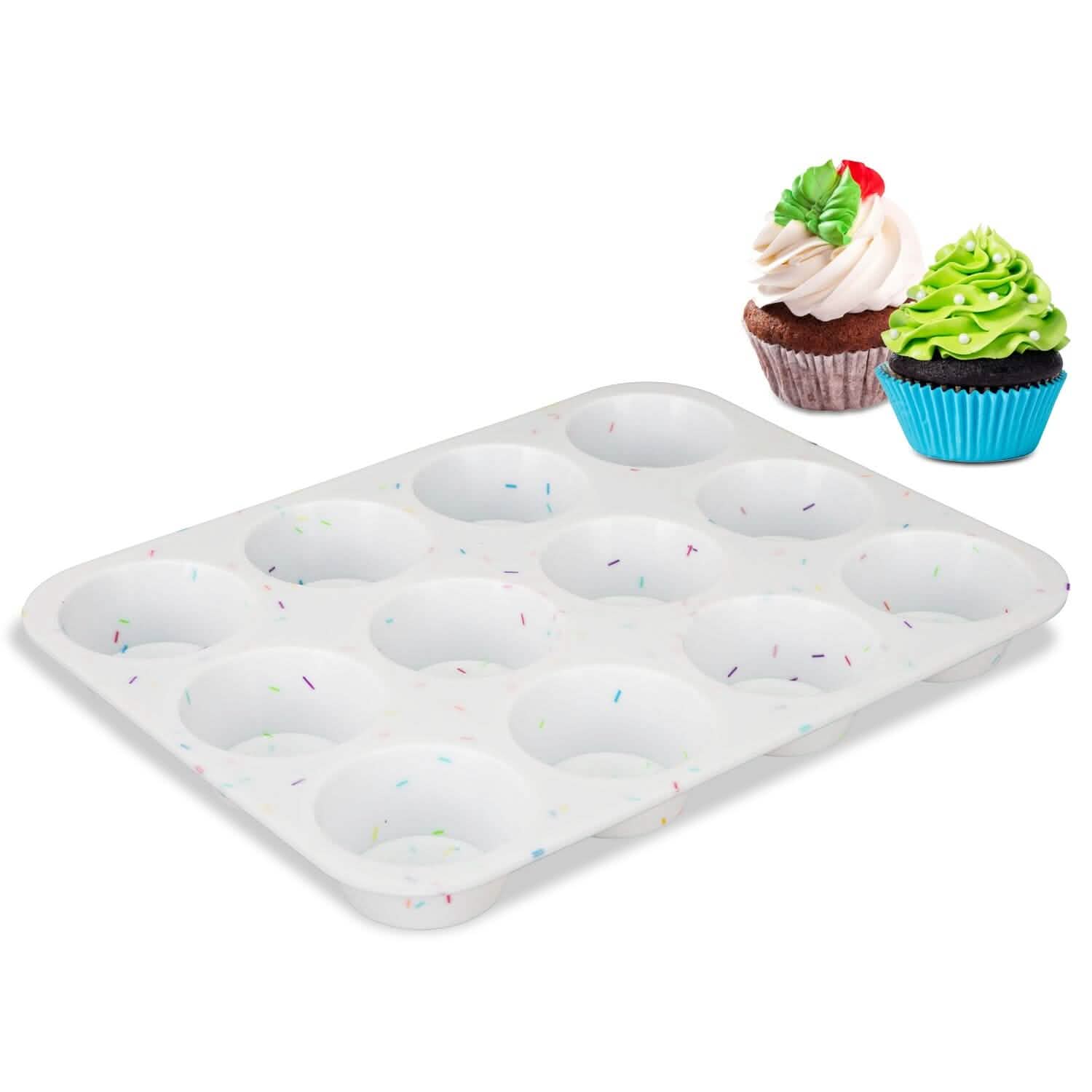 2-Pack: 12 Cups Silicone Muffin Nonstick Pans