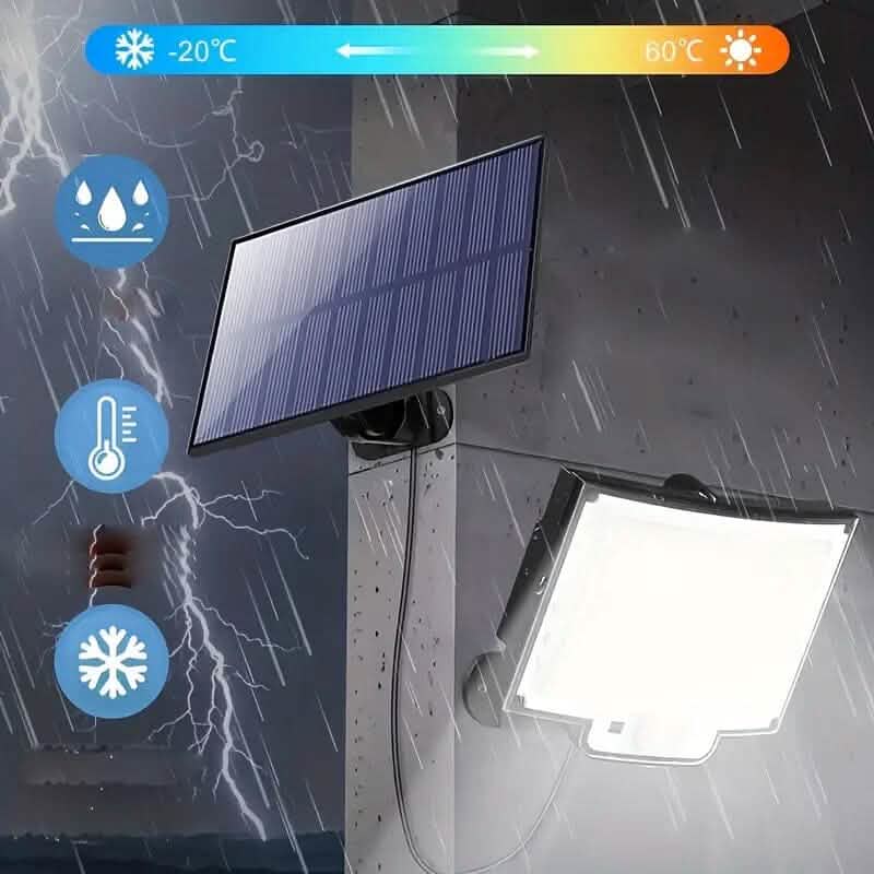 Lot de 2 : Appliques murales solaires séparées d'extérieur à 228 LED