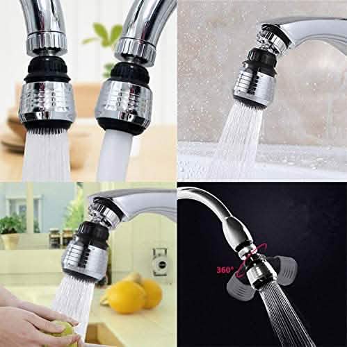 Lot de 2 : Aérateur de robinet pivotant à 360 degrés, pulvérisateur de robinet de luxe économiseur d'eau
