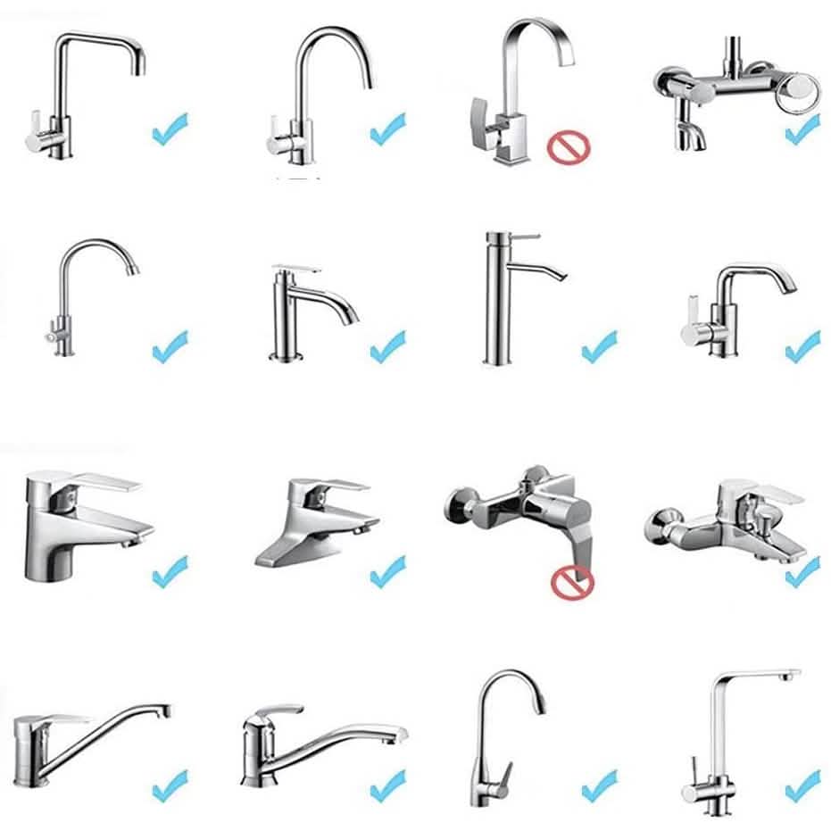 Lot de 2 : Aérateur de robinet pivotant à 360 degrés, pulvérisateur de robinet de luxe économiseur d'eau