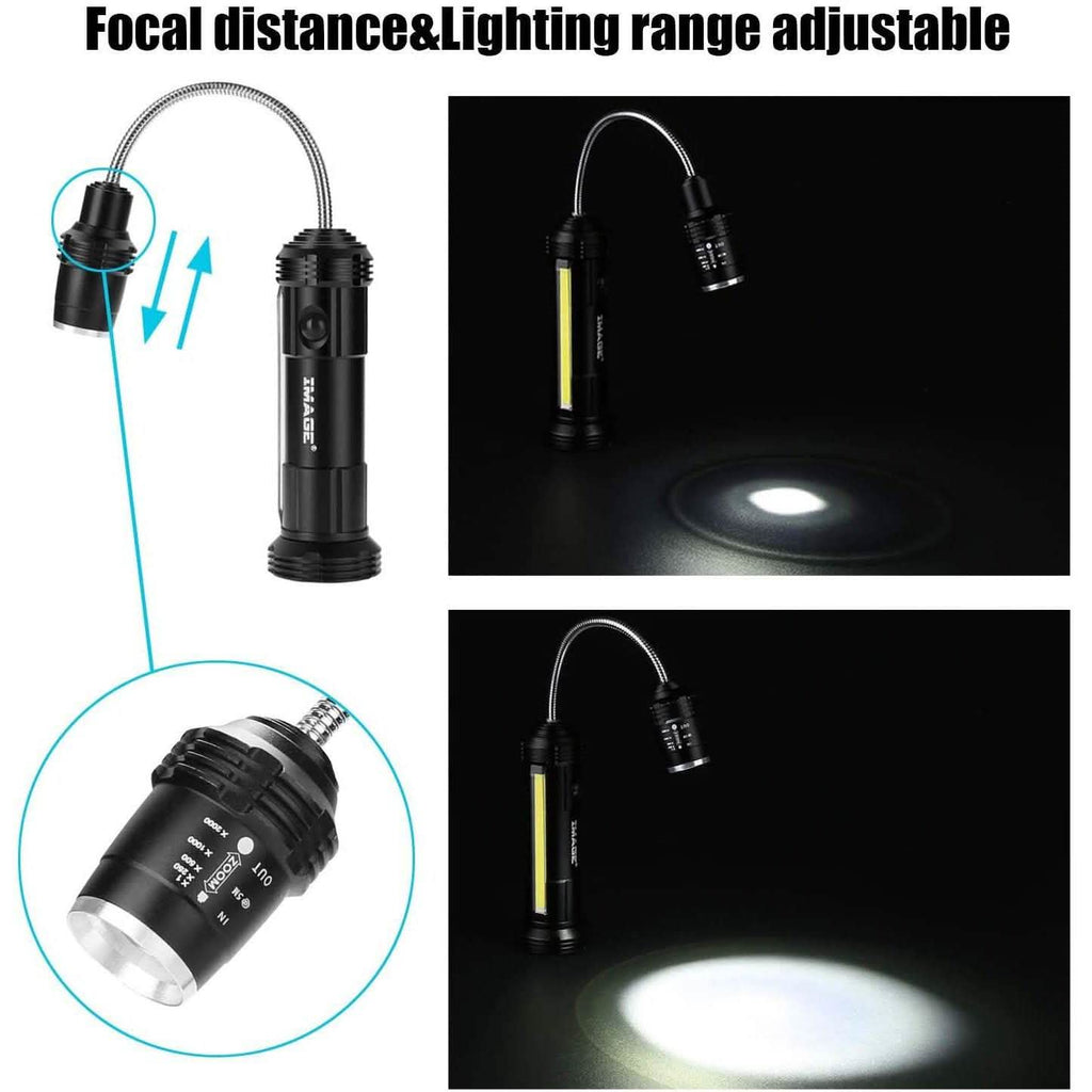 2-Pack: 360º Gooseneck LED Magnetic Base Lamp