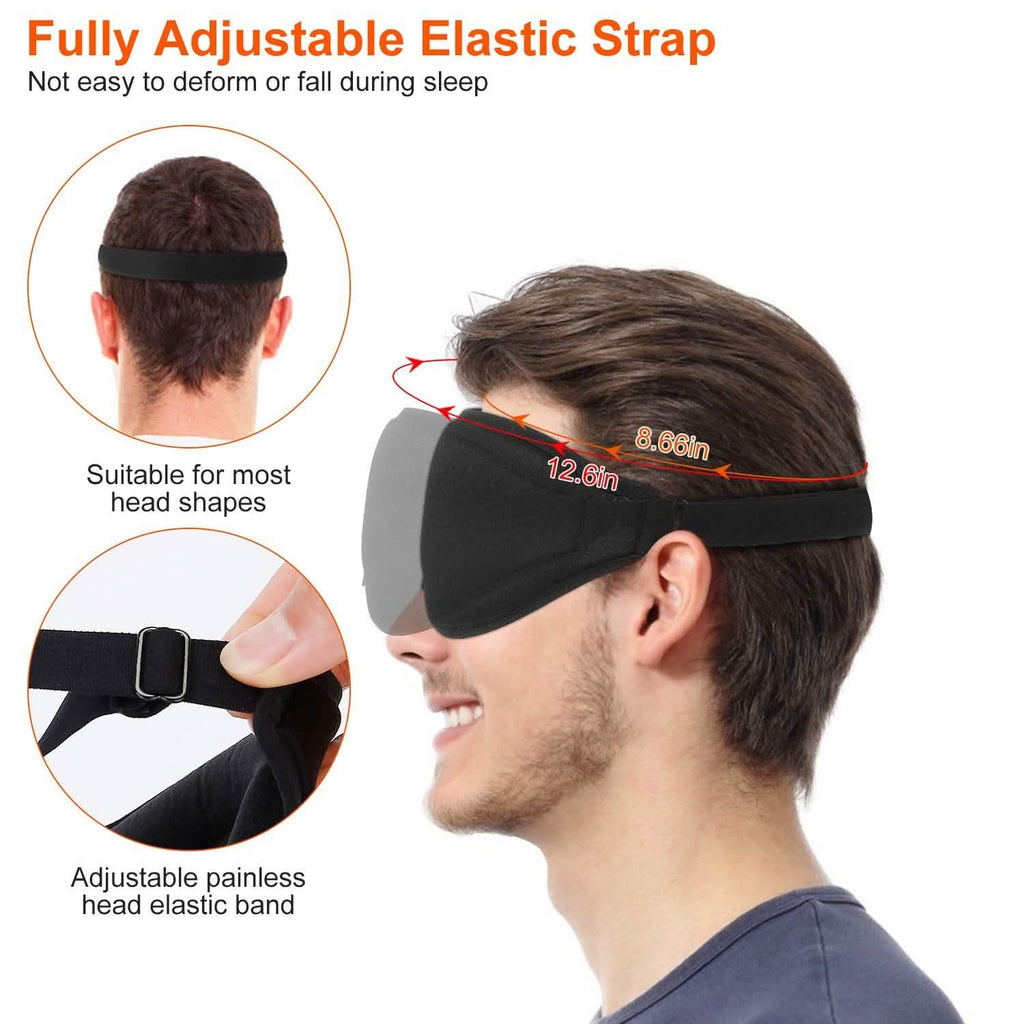 2-Pack: 3D Contoured Cup Light Blockout Sleeping Mask
