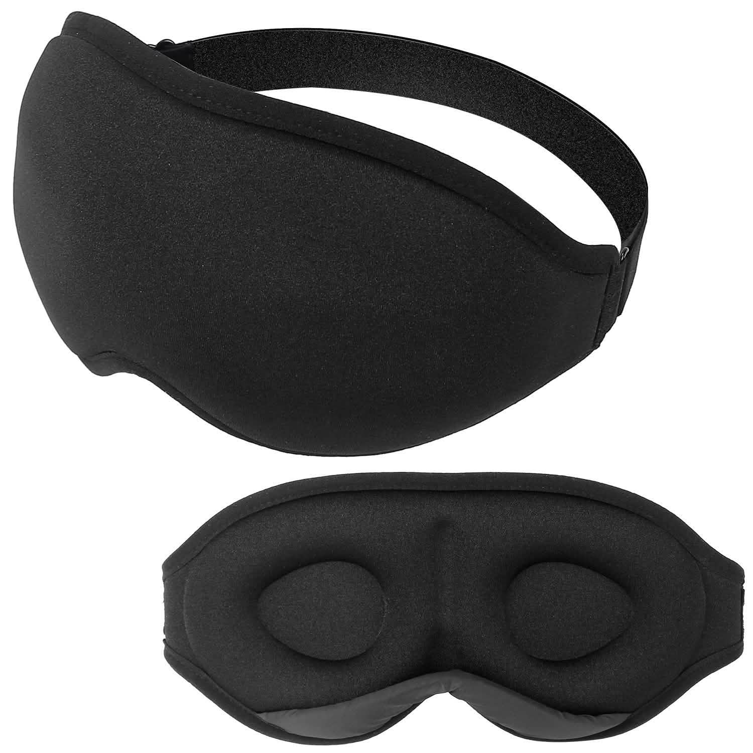 2-Pack: 3D Contoured Cup Light Blockout Sleeping Mask