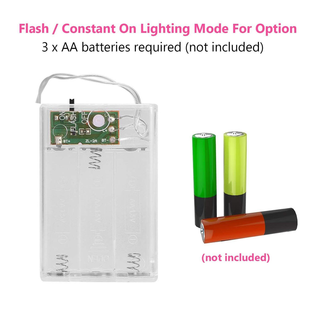 2個セット：40LEDローズフラワーストリングライト
