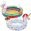 Lot de 2 : Piscines gonflables pour enfants Licorne et Lama de 119 cm