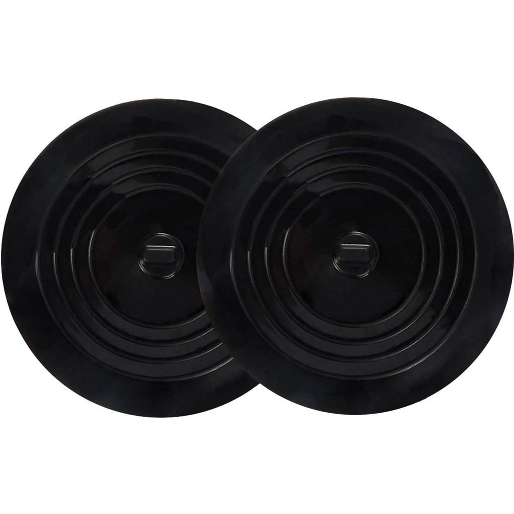 Lot de 2 : Bouchon de vidange plat en silicone de 15 cm avec ventouse pour retenir les cheveux