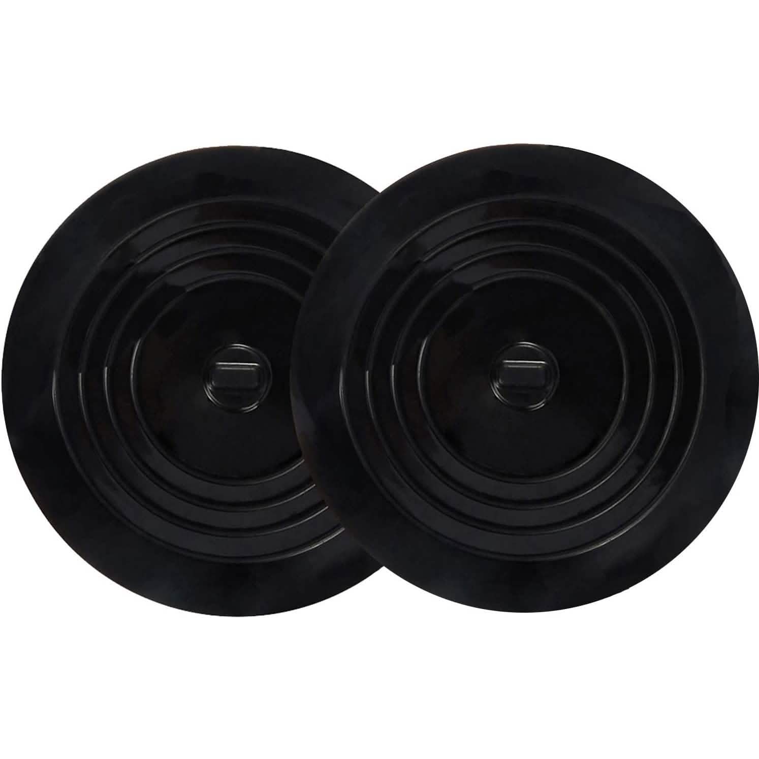 Lot de 2 : Bouchon de vidange plat en silicone de 15 cm avec ventouse pour retenir les cheveux