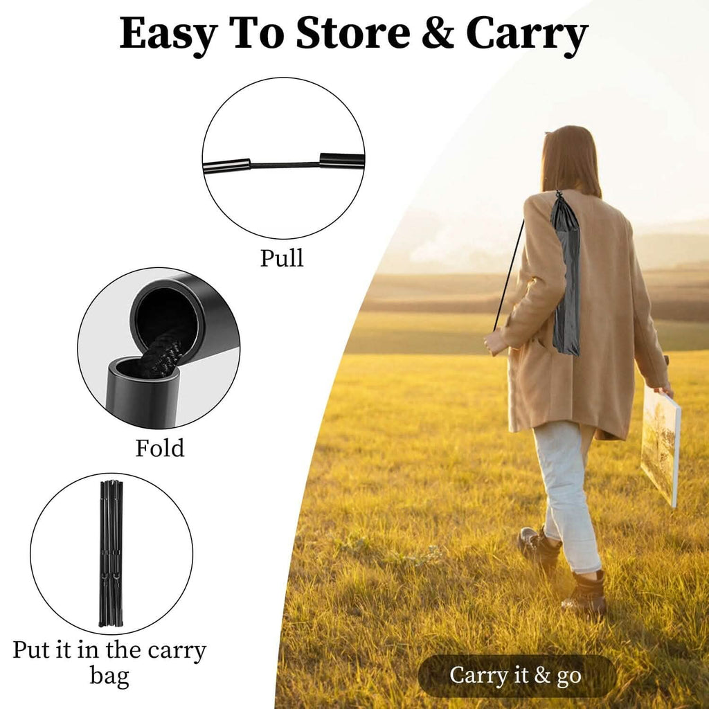 2-Pack: 61" Collapsible A Frame Tripod Easel Iron Alloy Drawing Stand