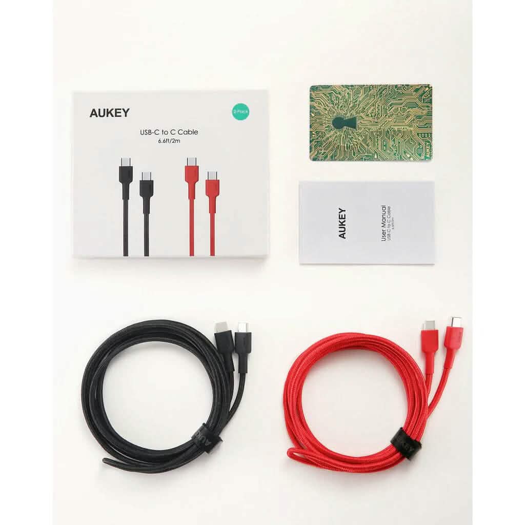2-Pack: 6.6ft CB-CD28 USB C Cable USB C to USB C Cable