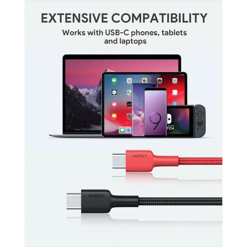 2-Pack: 6.6ft CB-CD28 USB C Cable USB C to USB C Cable
