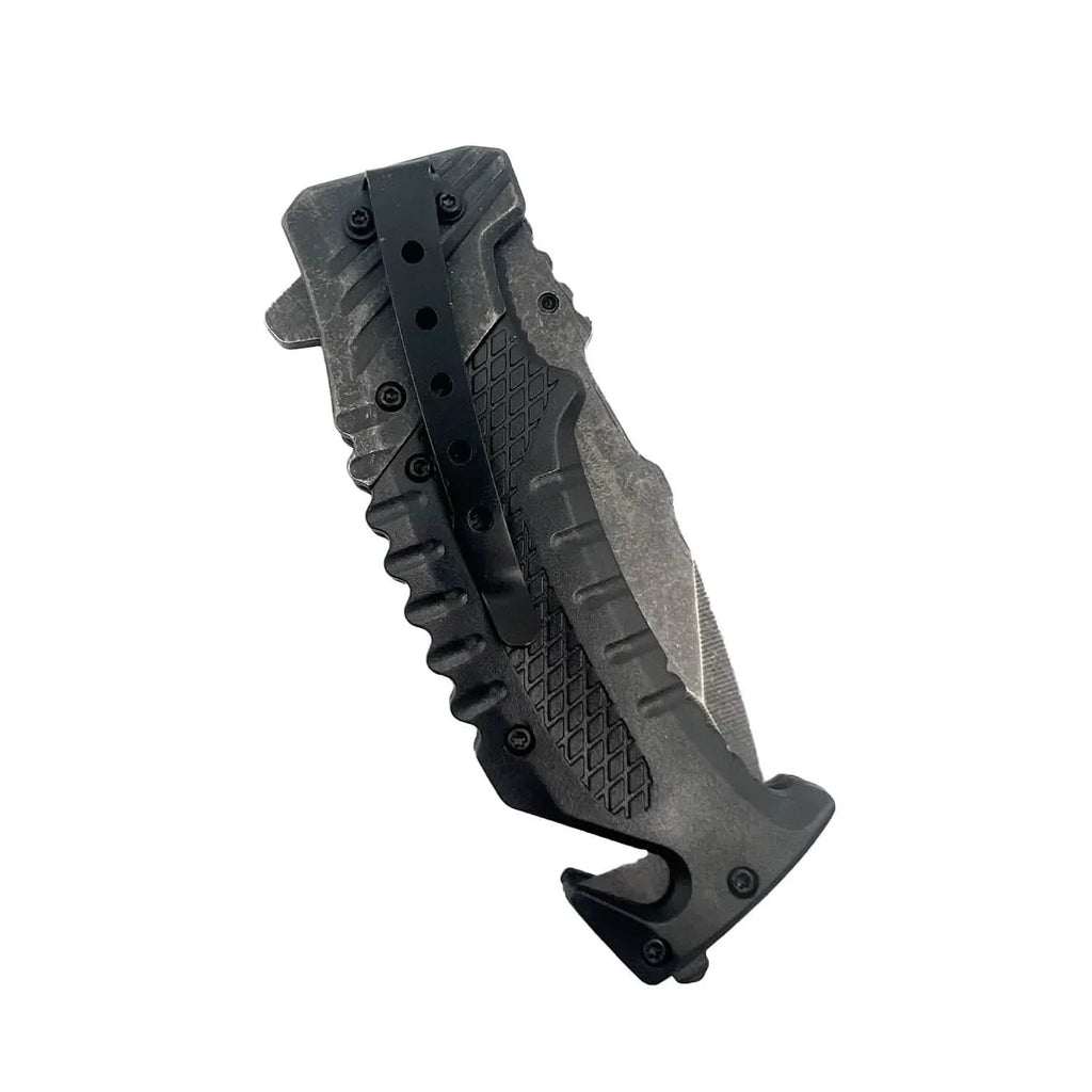 Lot de 2 : Couteau assisté à ressort de 18 cm, finition délavée