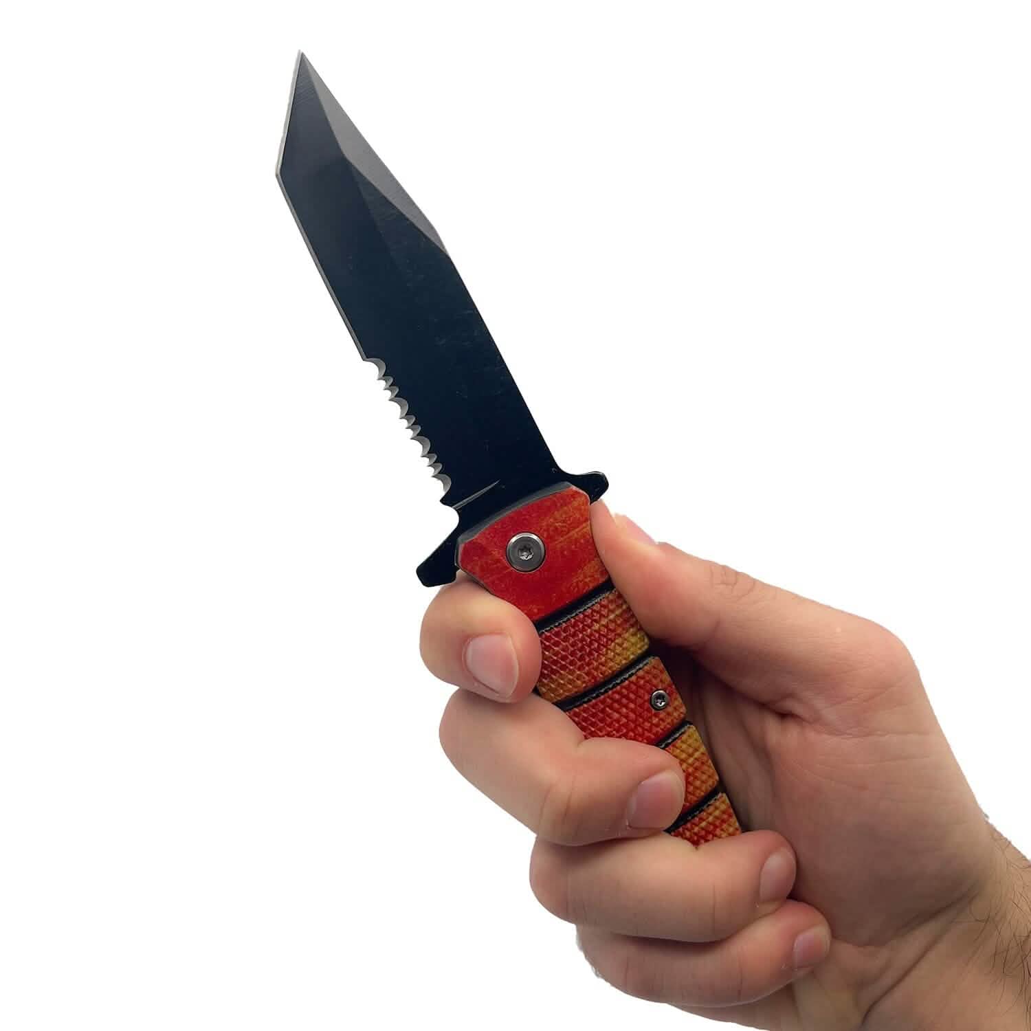 Paquet de 2 : Couteau assisté de 8,5 po style Ka-Bar avec manche en ABS