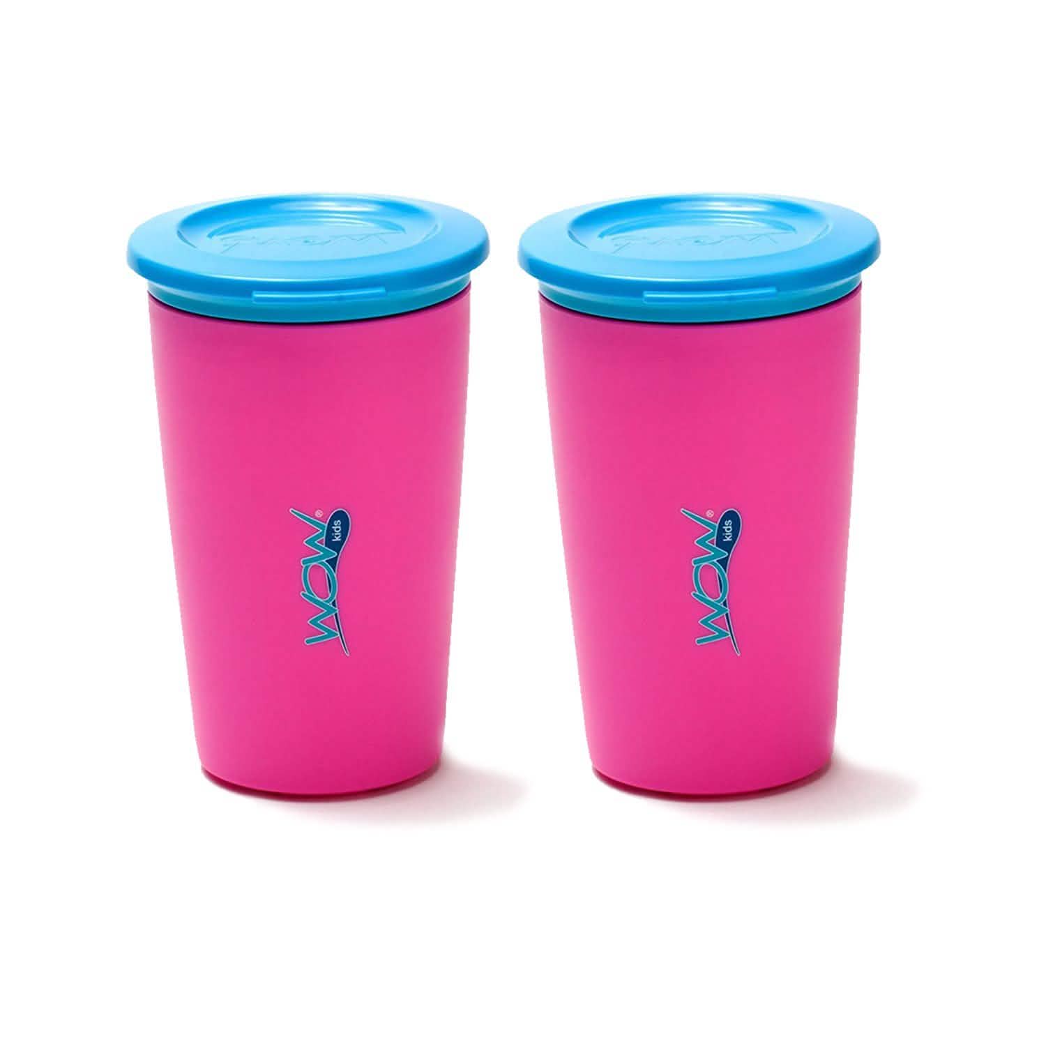 Lot de 2 : Tasse d'apprentissage anti-fuite 360° Wow Cup de 266 ml pour enfants