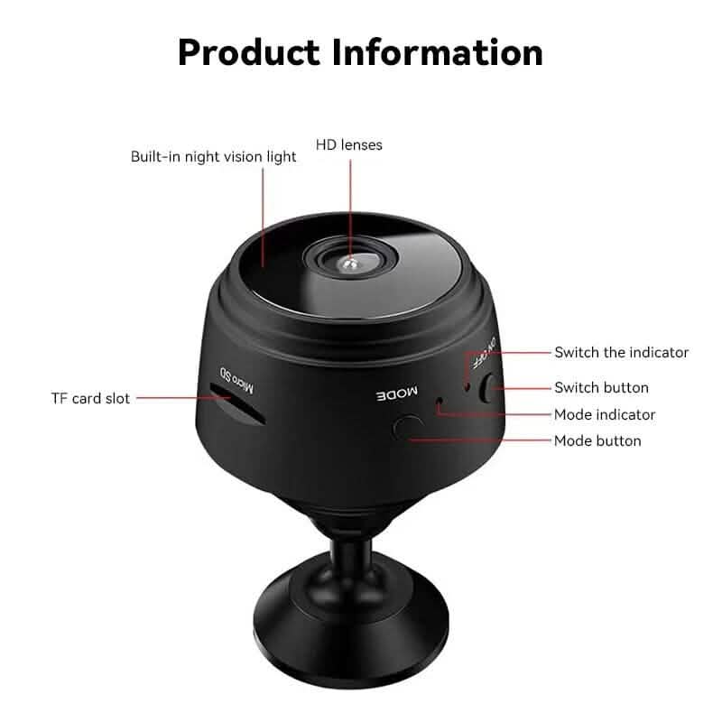 2個セット：A9ミニカメラ HD 720P 2.4G Wifi IPカメラ
