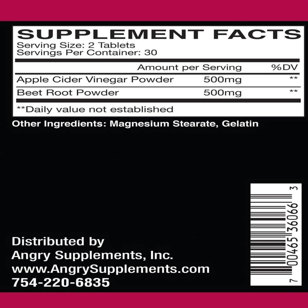 2パック: Angry Supplements アップルサイダービネガー＋ビートルート＆ターメリック＆ジンジャーカプセル