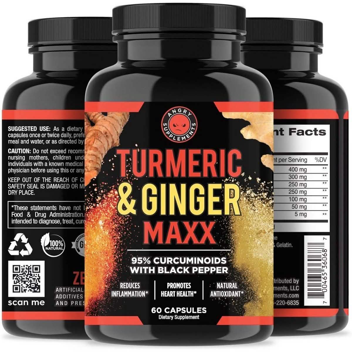 2パック: Angry Supplements アップルサイダービネガー＋ビートルート＆ターメリック＆ジンジャーカプセル