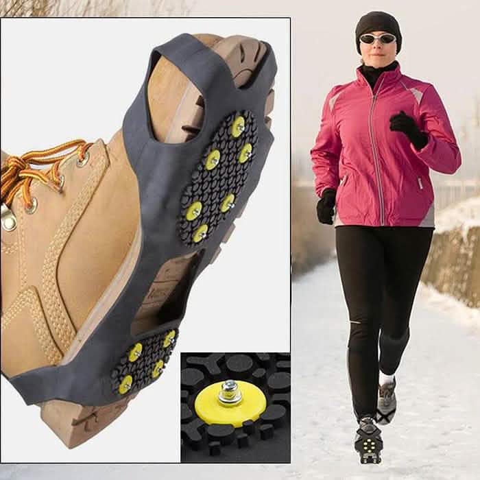 Paquet de 2 : Crampons antidérapants amovibles pour glace