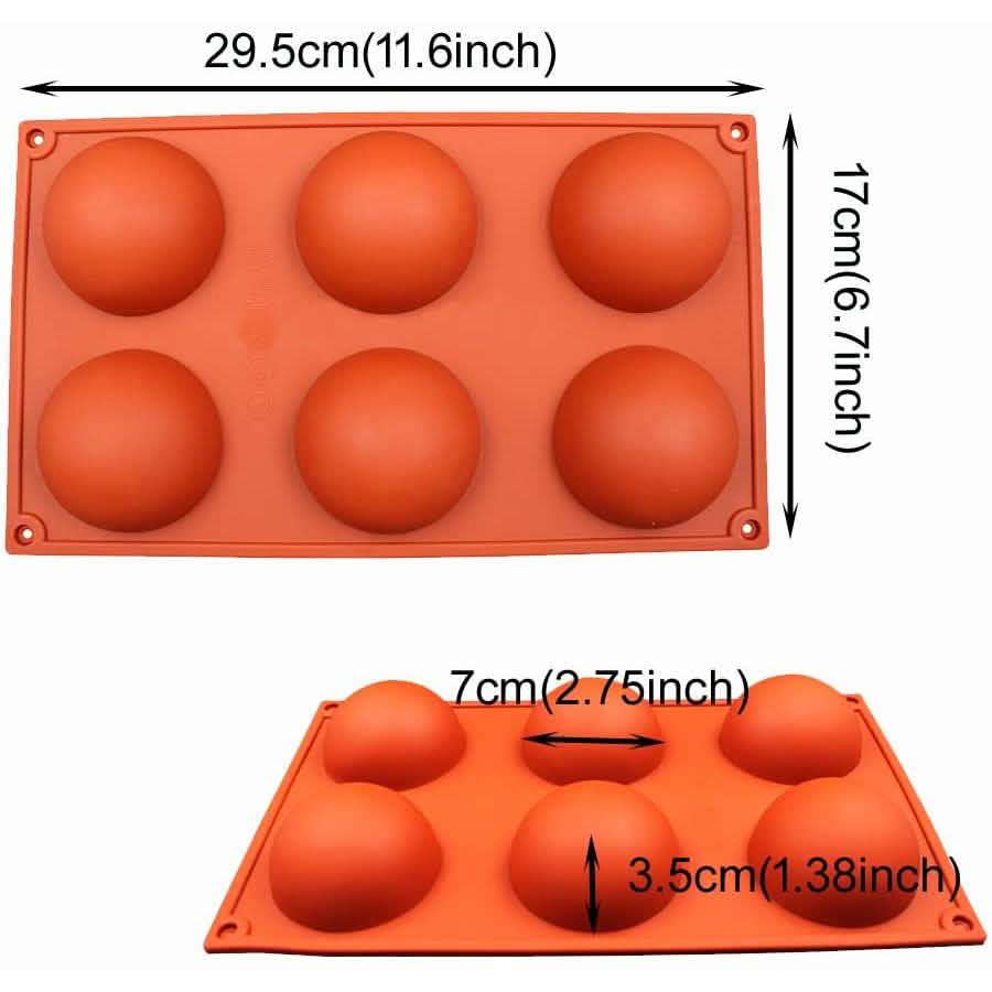 Paquet de 2 : Moule en silicone Baker Depot à 6 cavités