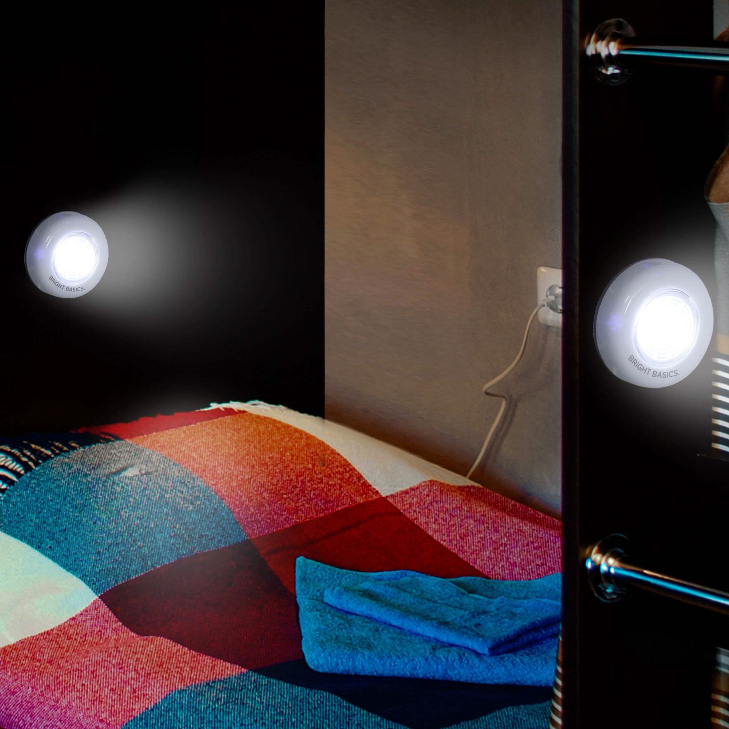 2-Pack: Bright Basics Ultra Thin Wireless LED Puck Lights