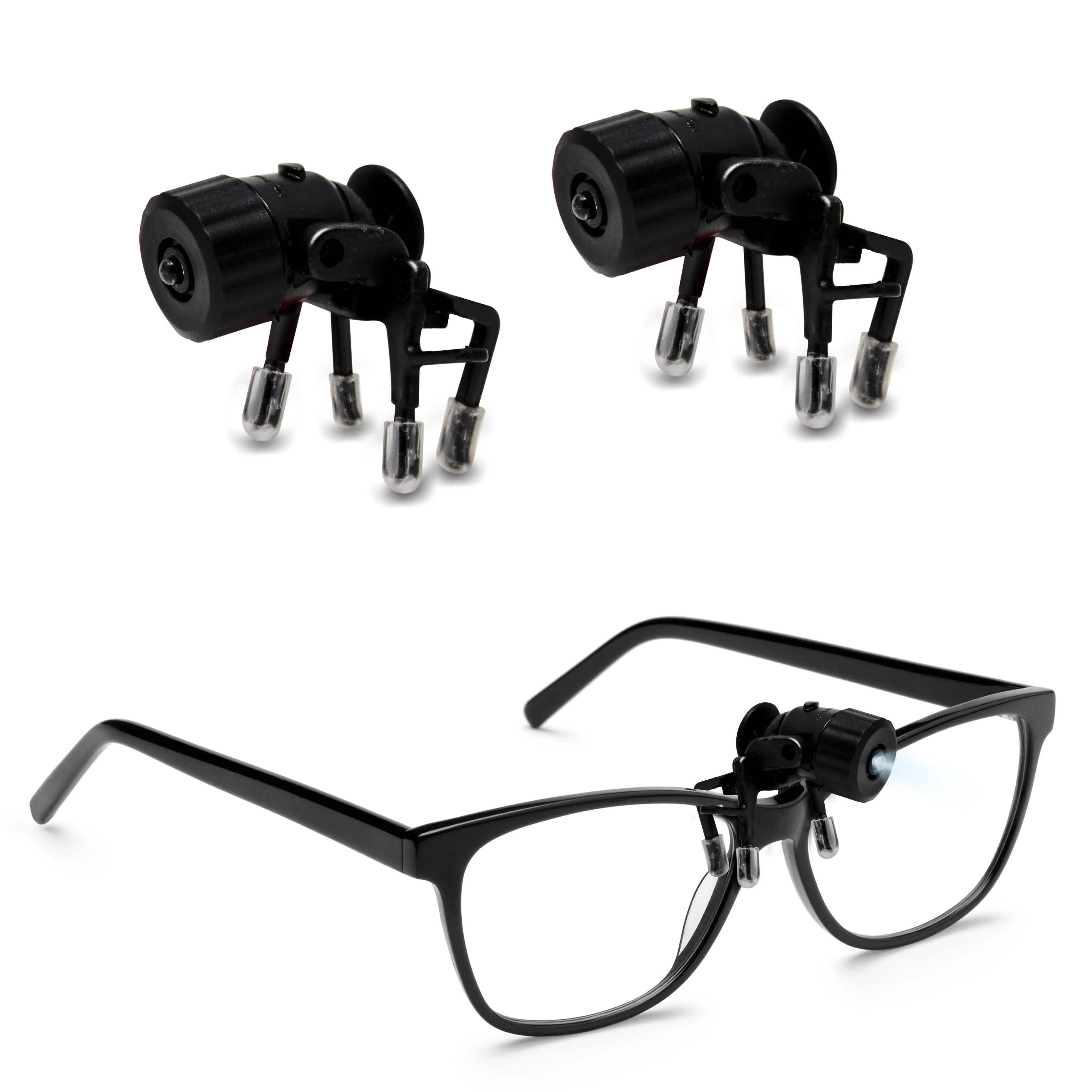 2-Pack: Bright Basics Universal Clip-On Led Glasses Light
