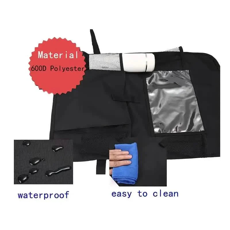 Lot de 2 : Organiseur de siège arrière de voiture avec support de tablette à écran tactile