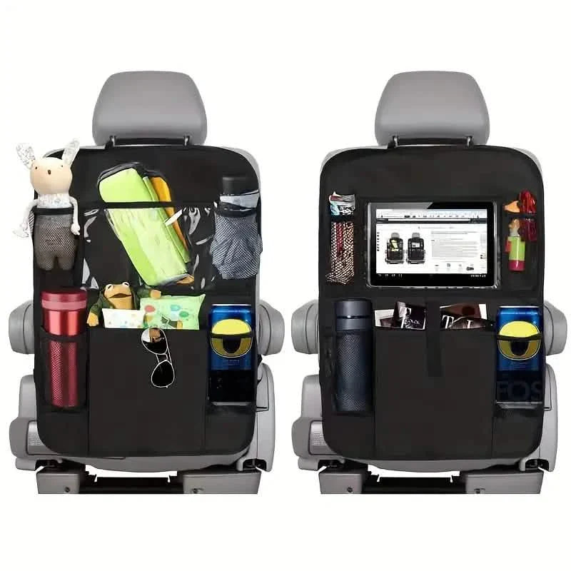 Lot de 2 : Organiseur de siège arrière de voiture avec support de tablette à écran tactile
