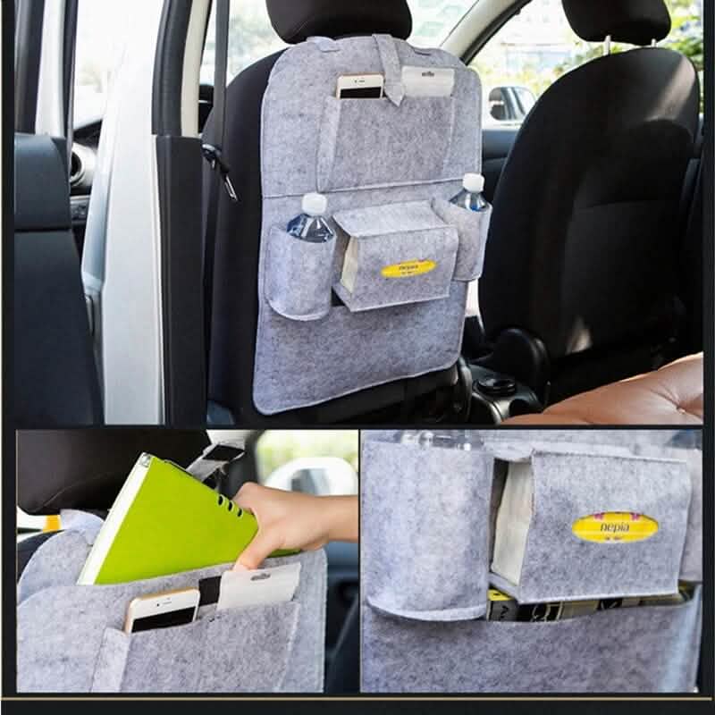 Lot de 2 : Sac de rangement pour dossier de siège de voiture multifonctionnel réglable