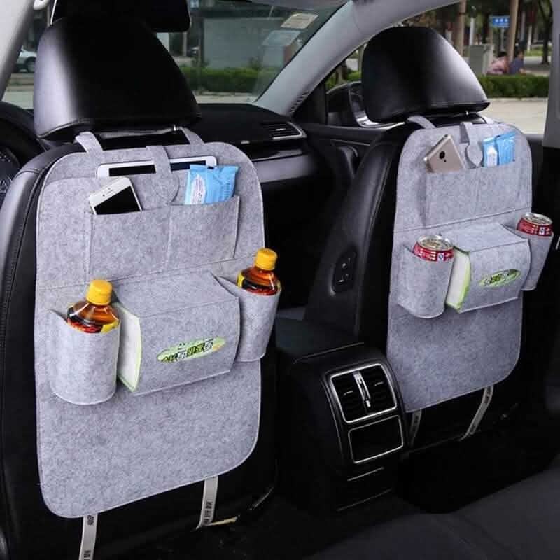 Lot de 2 : Sac de rangement pour dossier de siège de voiture multifonctionnel réglable