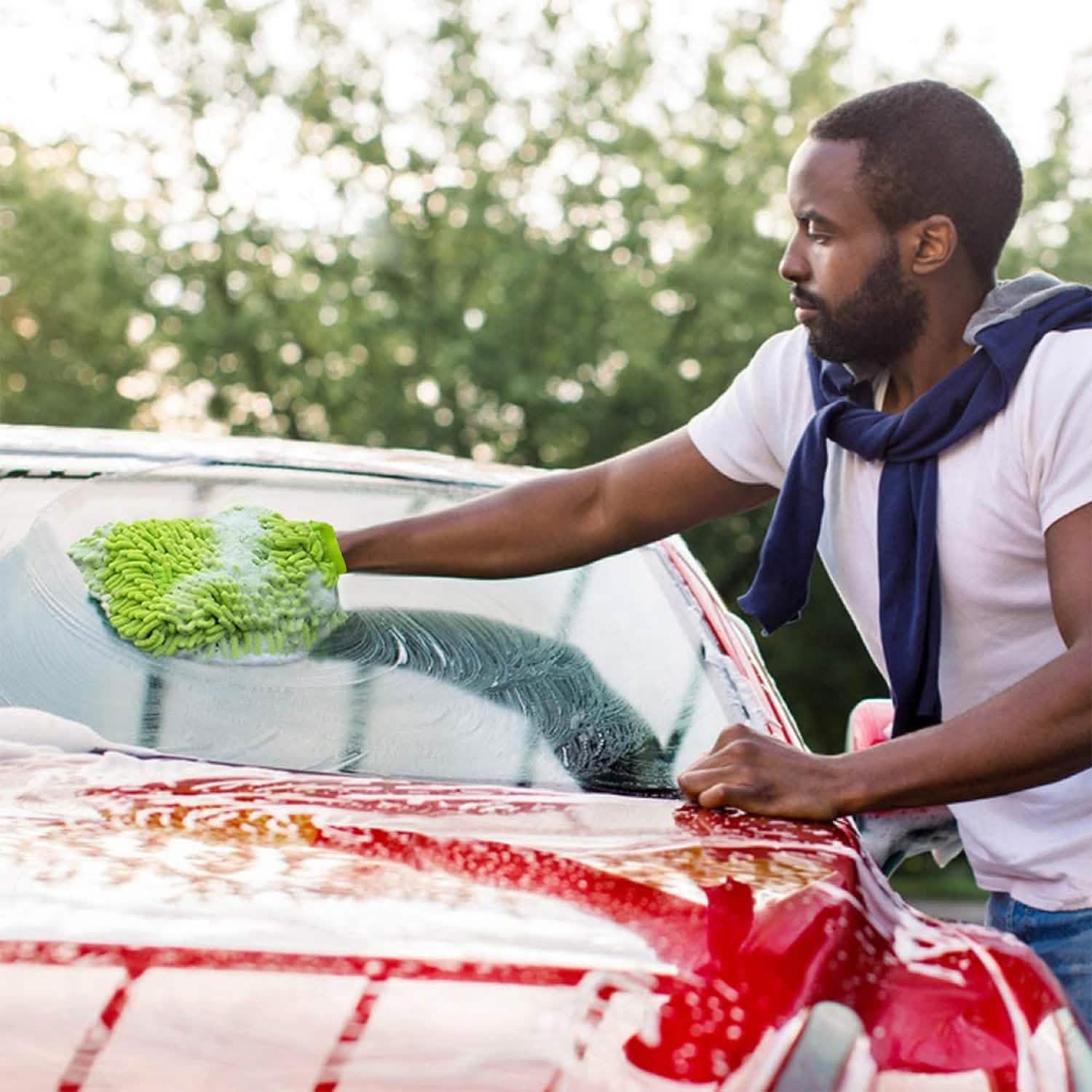 2-Pack: Car Wash Mitt Car Washing Gloves