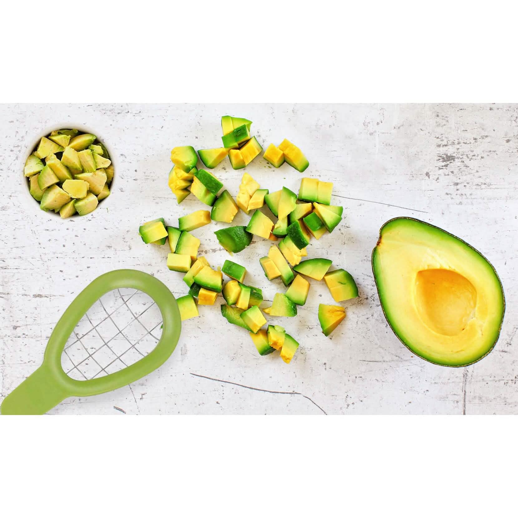 2-Pack: Complete Avocado Slicer Seed Remover Cubber Cutter