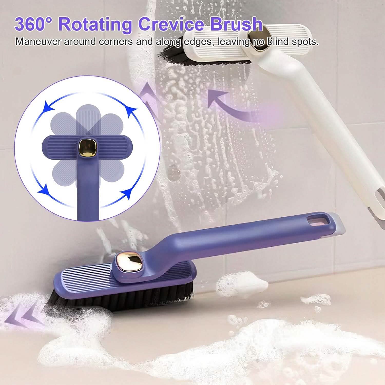 Lot de 2 : brosse à récurer les fentes, poils durs, nettoyeur d'interstices