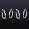 2-Pack: Crystal Emerald Hoop Earrings Set