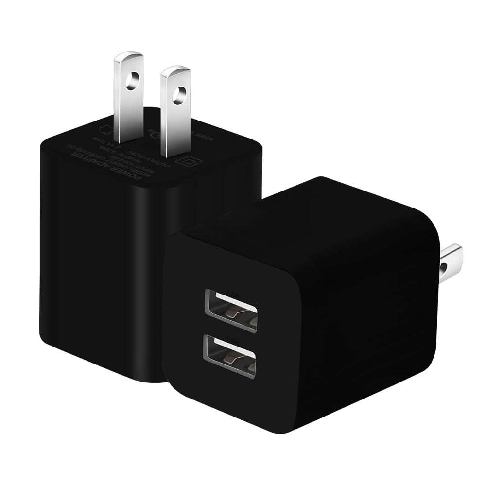 Lot de 2 : Chargeur mural USB à double port