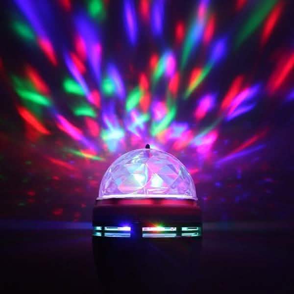 2-Pack: E27 3W Auto Rotating RGB LED Stage Light