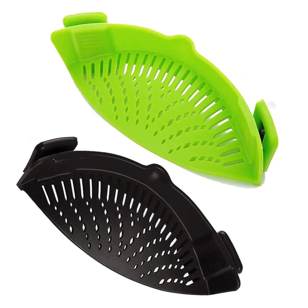 2-Pack: Easy Snap On Heat Resistance Silicone Kitchen Strainer