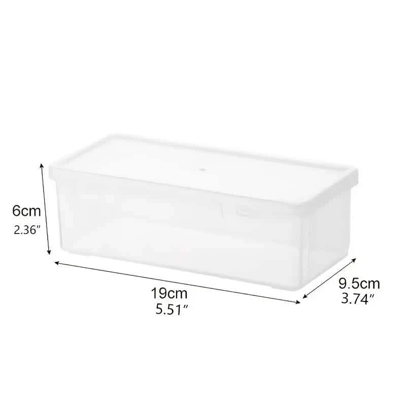 Lot de 2 : Grande boîte à crayons en plastique empilable et transparente