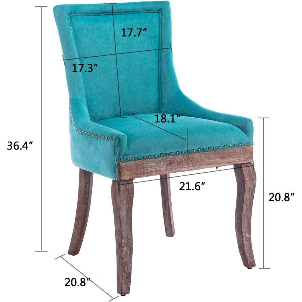 Lot de 2 chaises d'appoint rembourrées en tissu