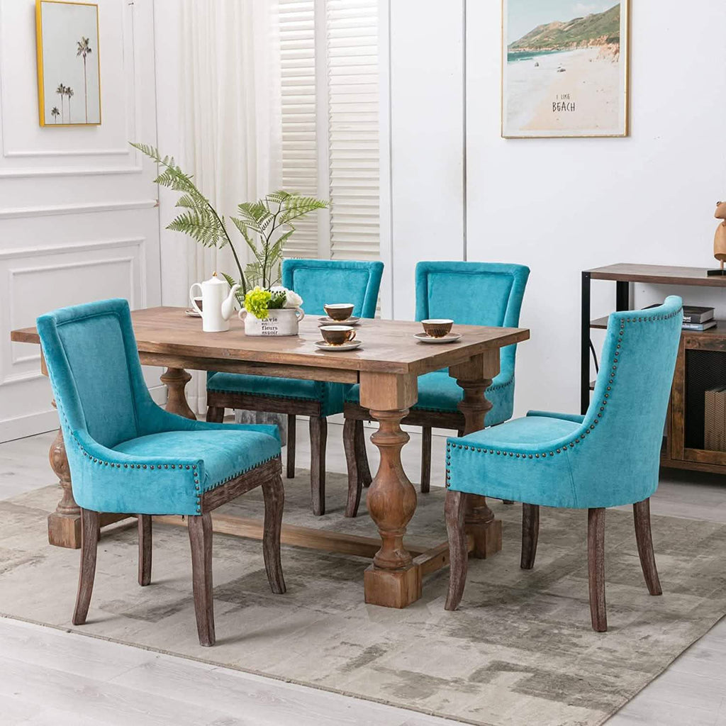 Lot de 2 chaises d'appoint rembourrées en tissu