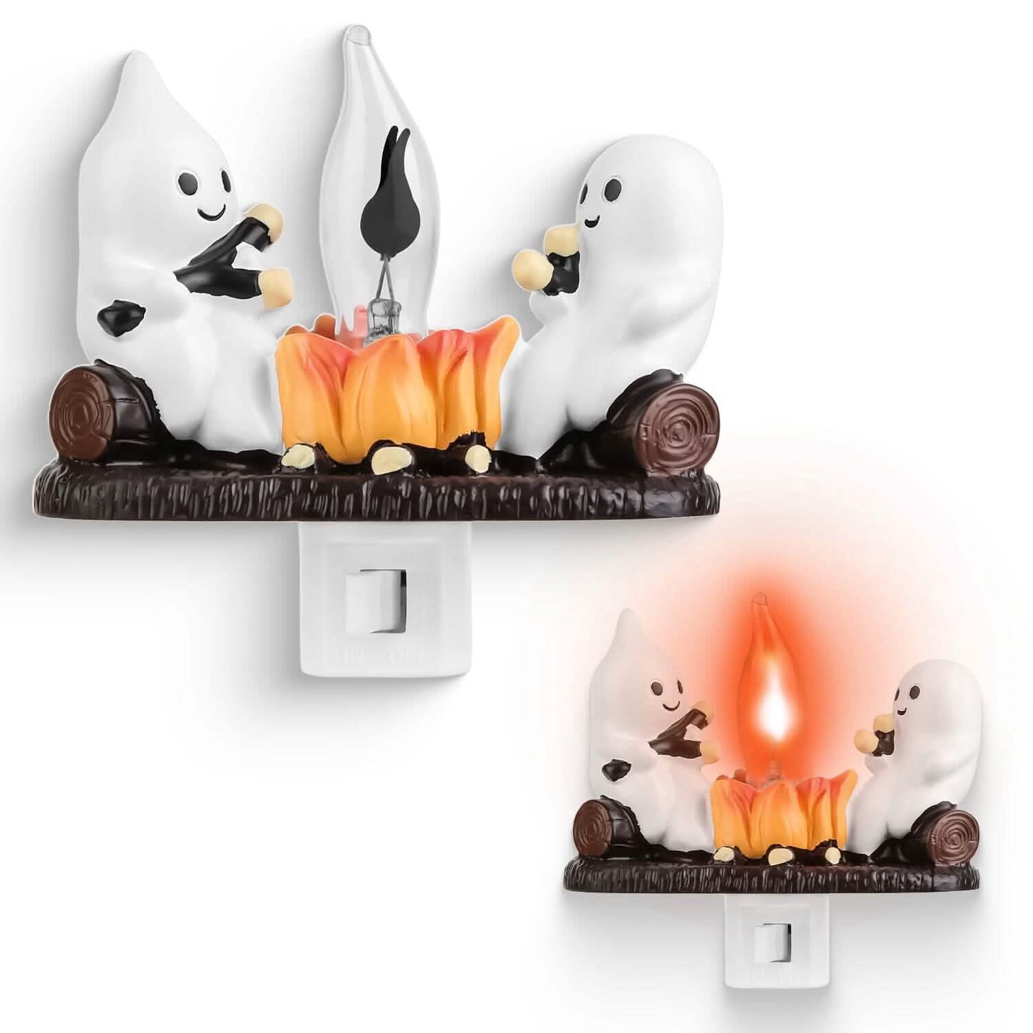 2-Pack: Ghost Campfire Flickering Flame Night