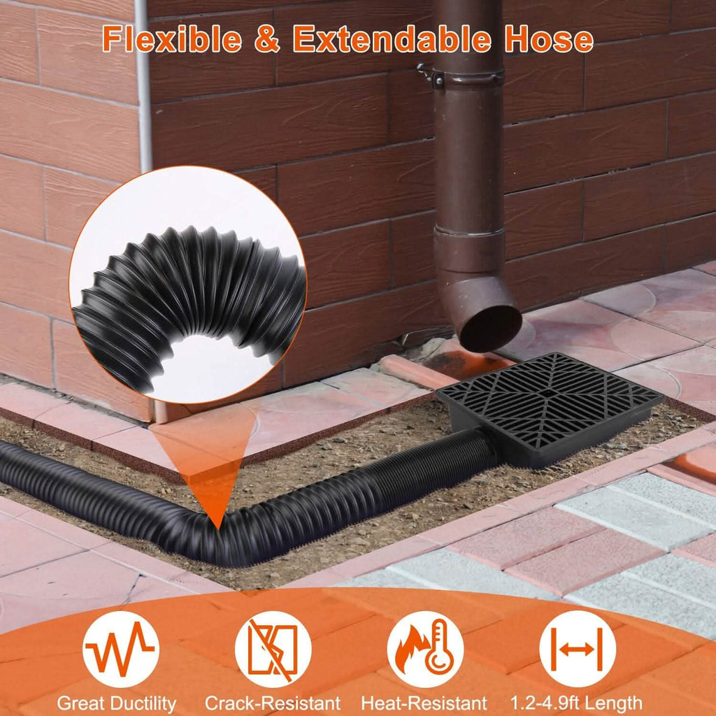 2-Pack: Gutter Downspout Extension Low Profile No Deep Digging Catch