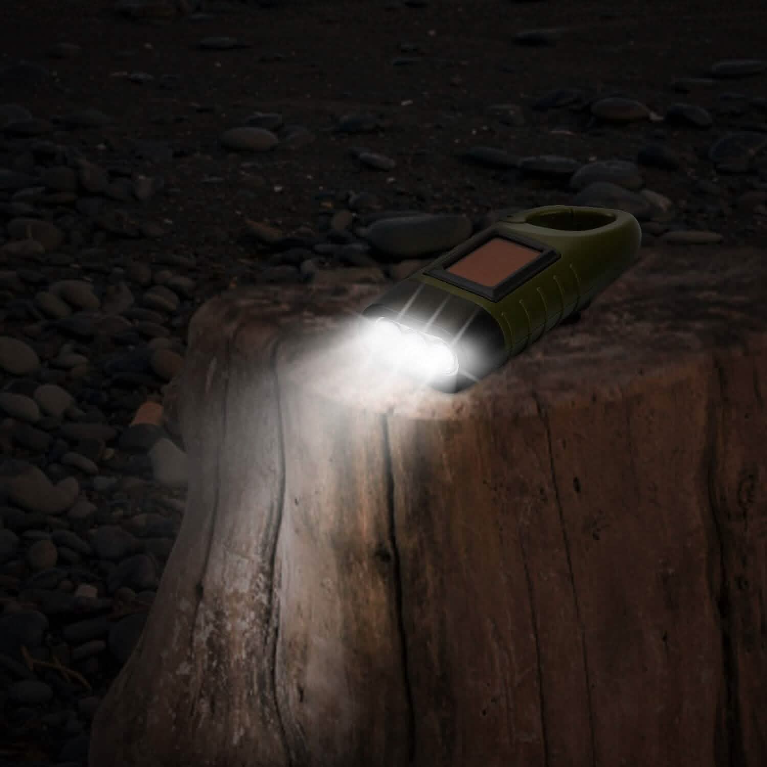 2-Pack: Hand Crank Solar Powered Flashlight
