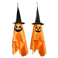 2-Pack: Hanging Ghosts with Wizard Hat Snicker Scary Face