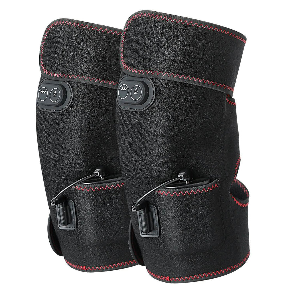 2-Pack: Heated Knee Massage Wrap