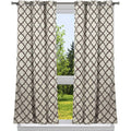 2-Pack: Heavy Geometric Blackout Grommet Window Curtain Pair Panel
