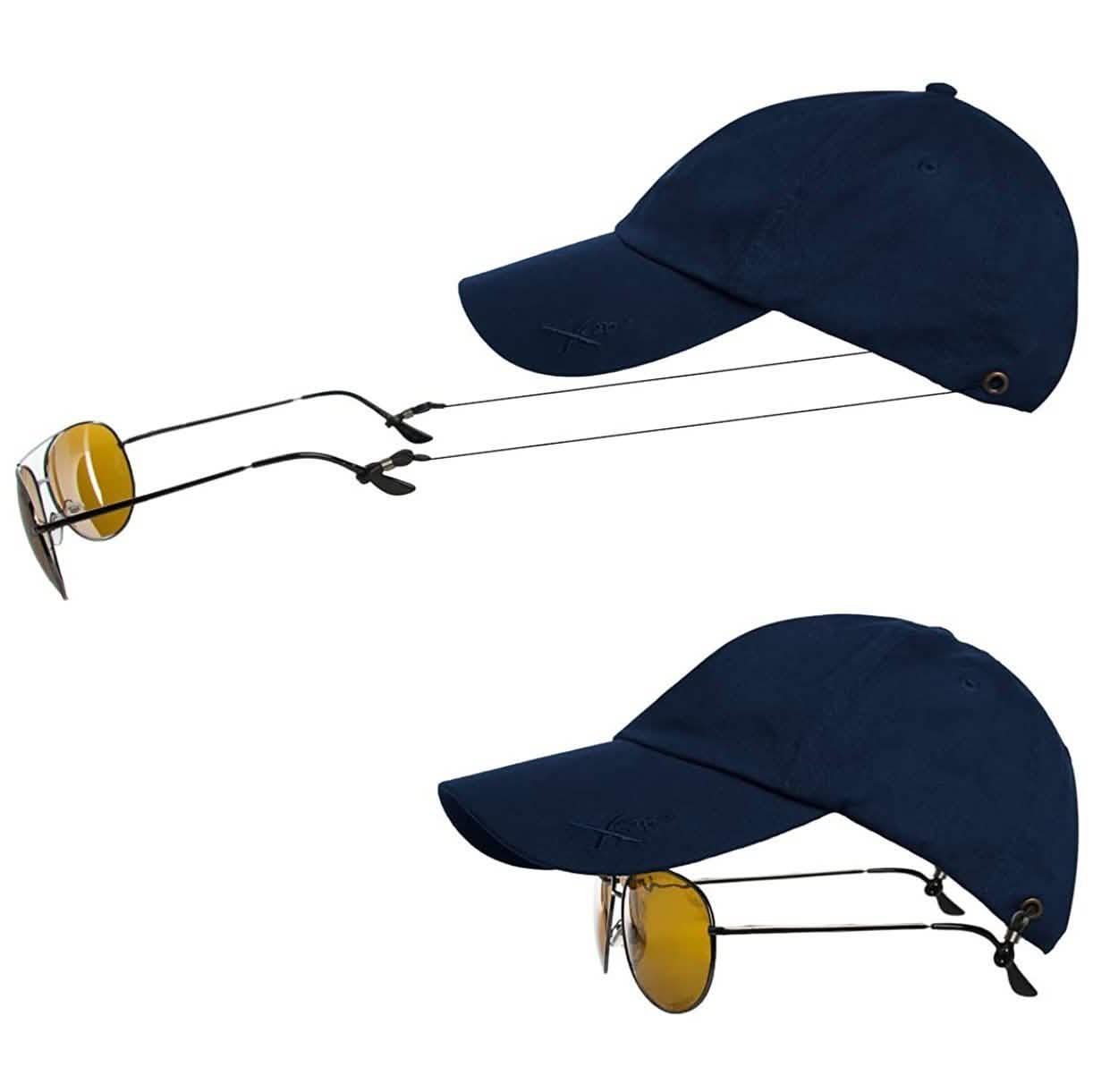 2個セット：コンビXcap帽子 伸縮式サングラスホルダー付き