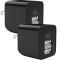 Lot de 2 : Chargeur mural double USB 2,4 A LAX – Ultra compact